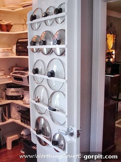 Smart DIY Storage Hacks for Compact Living 8 DIY lid storage in pantry for pots and pans