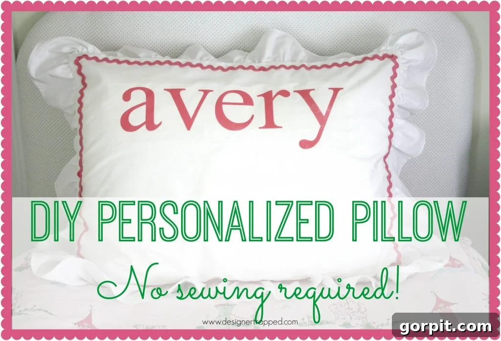DIY Personalized Pillow Tutorial