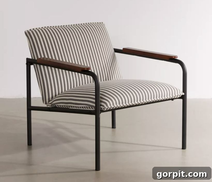 striped accent chair from Urban Outfitters