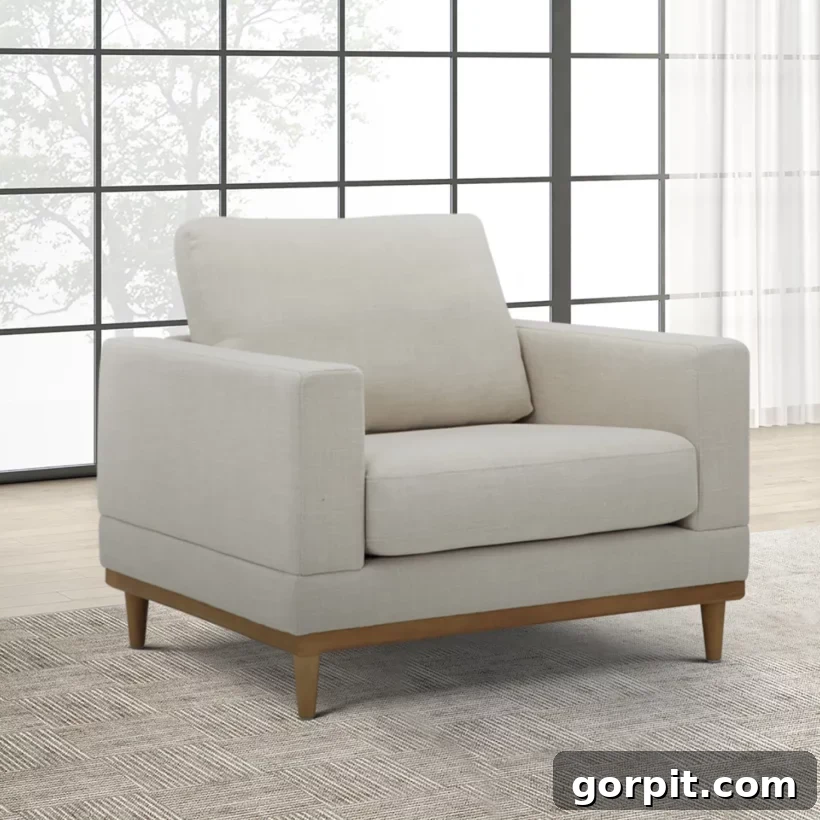 oversized modern armchair for under $500