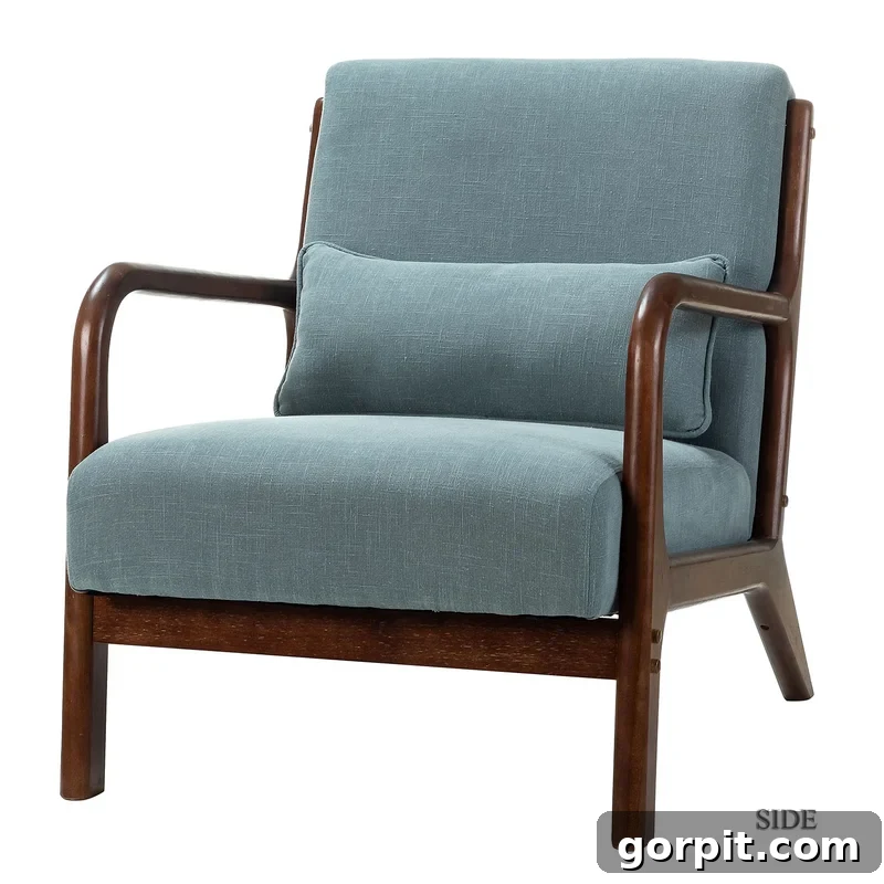 linen and wood accent chair from Wayfair for under $300