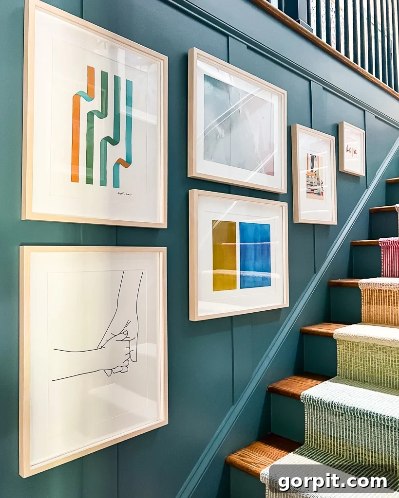 Creative DIY Staircase Transformations 17 staircase gallery wall