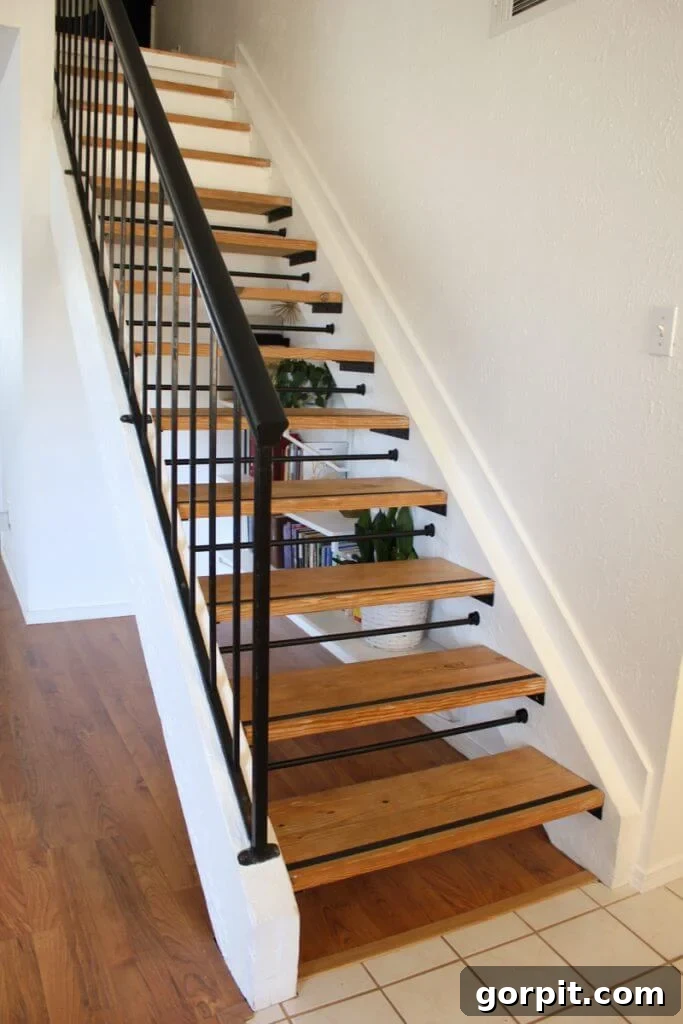 Creative DIY Staircase Transformations 9 floating stairs staircase makeover