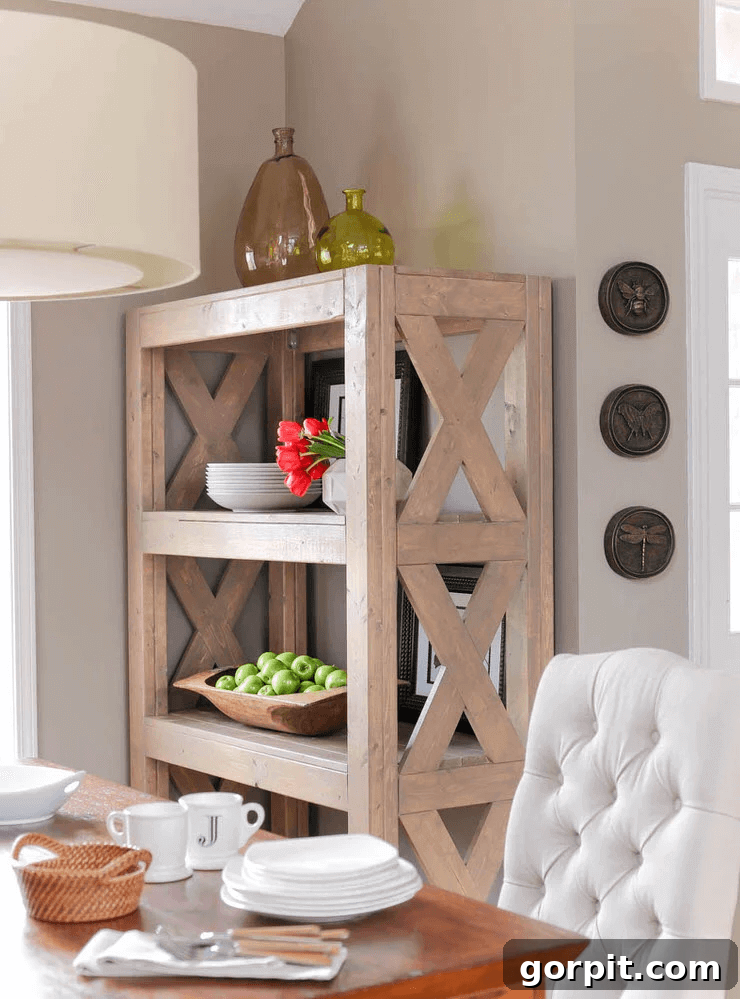 DIY rustic wooden shelves