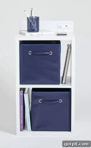 The Modern Guy's Dorm Room Playbook 18 A practical bedside storage unit for a dorm room, featuring integrated charging plugs for convenience and organization.