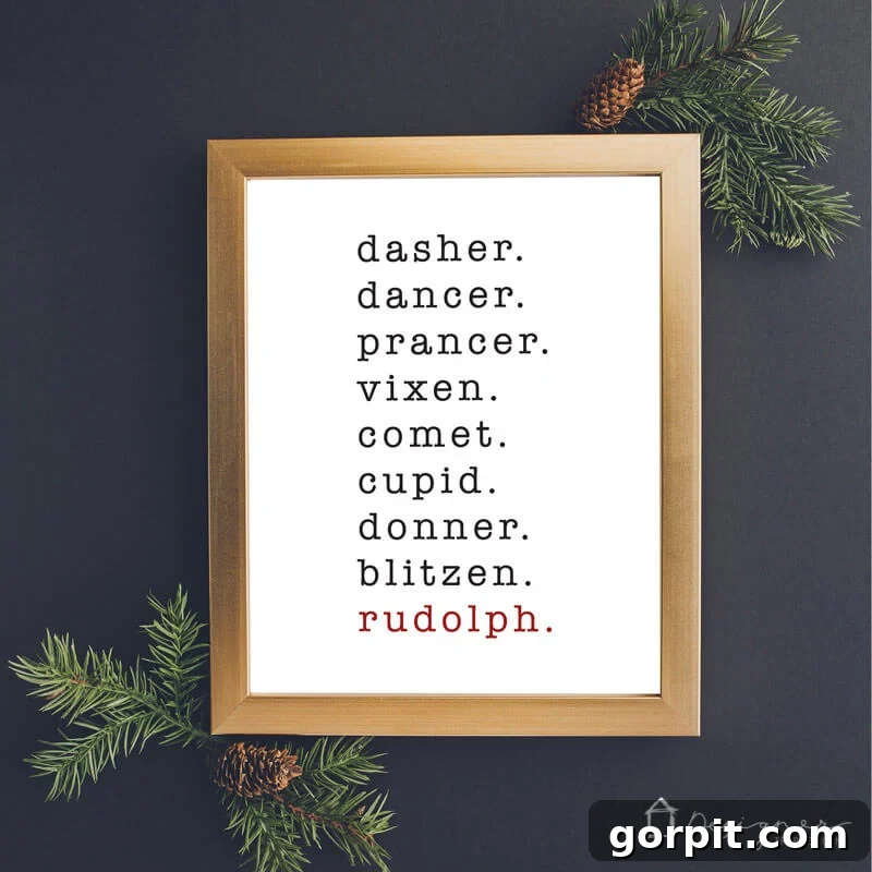 Add a beautiful and effortless touch of holiday cheer to your home with these free Christmas printables. Excellent for personal use or as thoughtful, framed Christmas gifts.