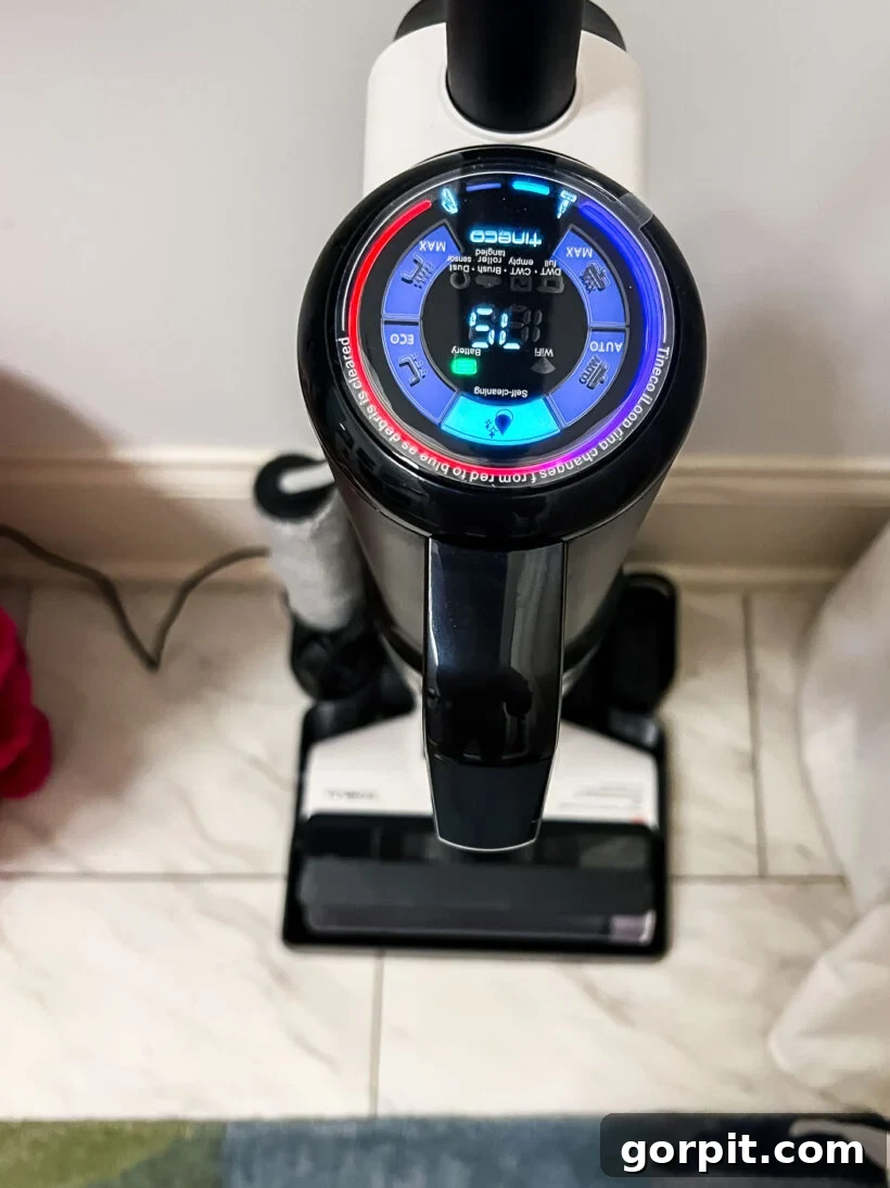 Tineco Vacuum Mop Candid Evaluation 7 Tineco hard floor cleaner in self-cleaning mode