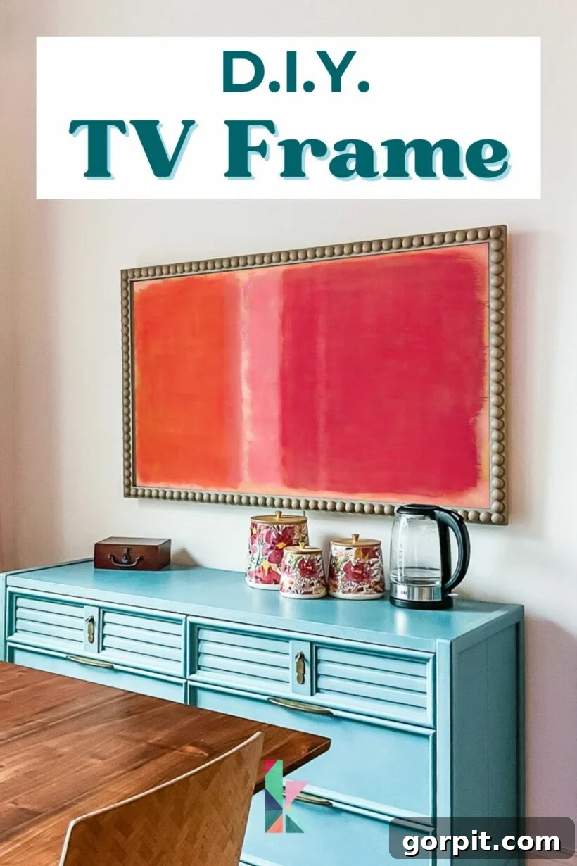 DIY TV Frame photo with text overlay