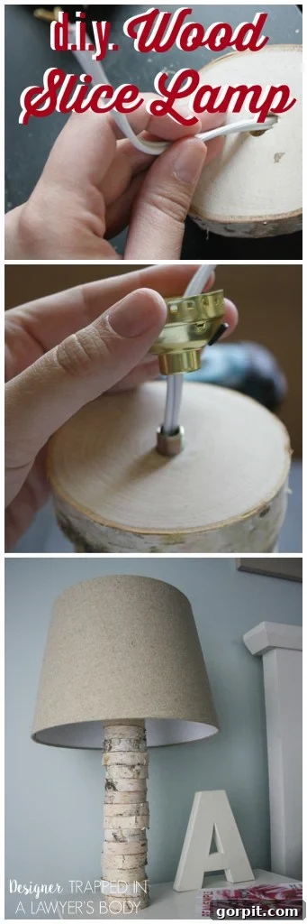 Stunning DIY Stacked Wood Lamp: An Anthropologie Inspired Creation on a Budget