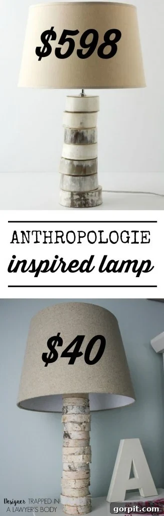 Pin This: DIY Stacked Wood Lamp Anthropologie Knock Off Tutorial for $40