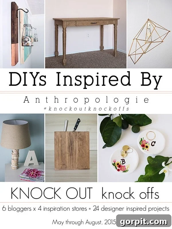 Knock Out Knock Offs Anthropologie Inspired DIY Projects from Blogger Friends