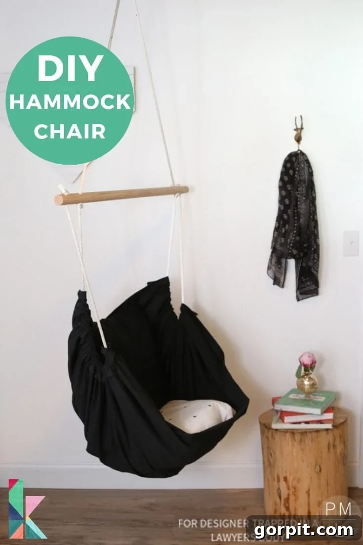 Homemade Hammock Lounger 2 DIY Hammock Chair for a Cozy Home Office