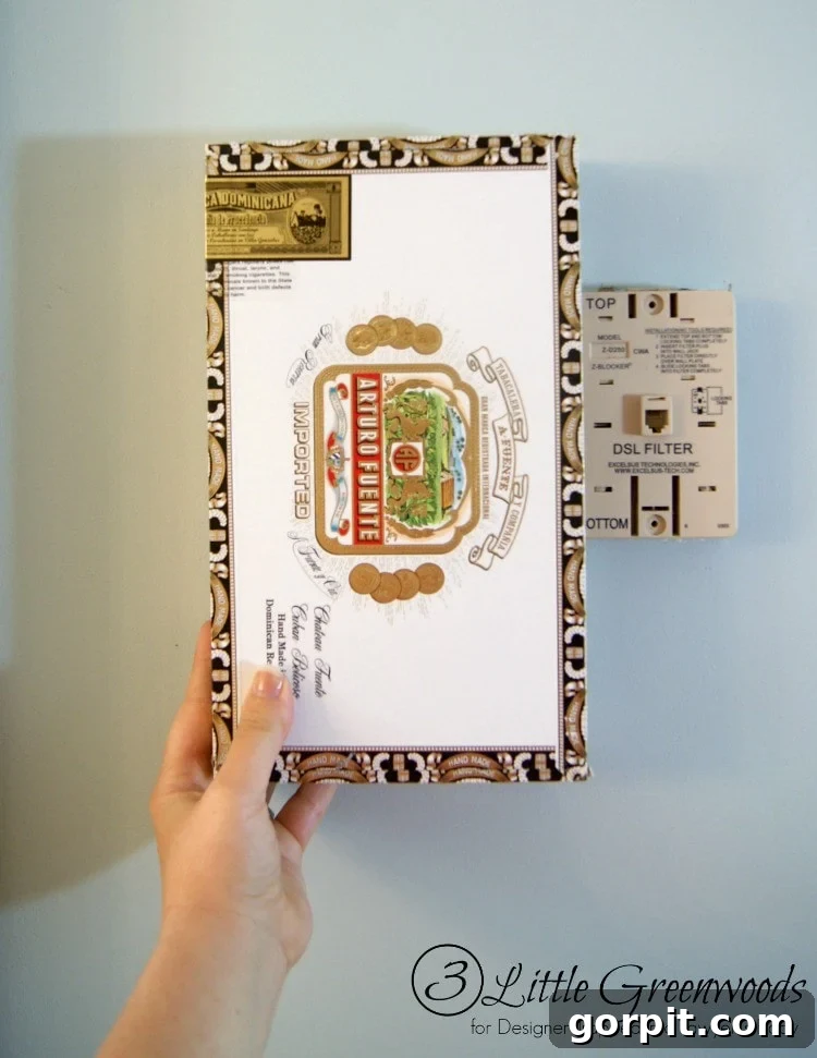 GENIUS! Come learn how to hide a phone jack with this easy tutorial by 3 Little Greenwoods for Designer Trapped in a Lawyer's Body!