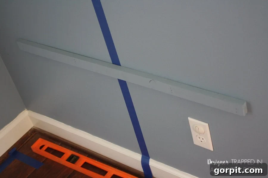 Wall bracket installation for built-in desk support