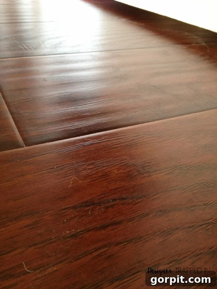 Stylish playroom featuring durable and quiet laminate flooring, perfect for active children and pets.