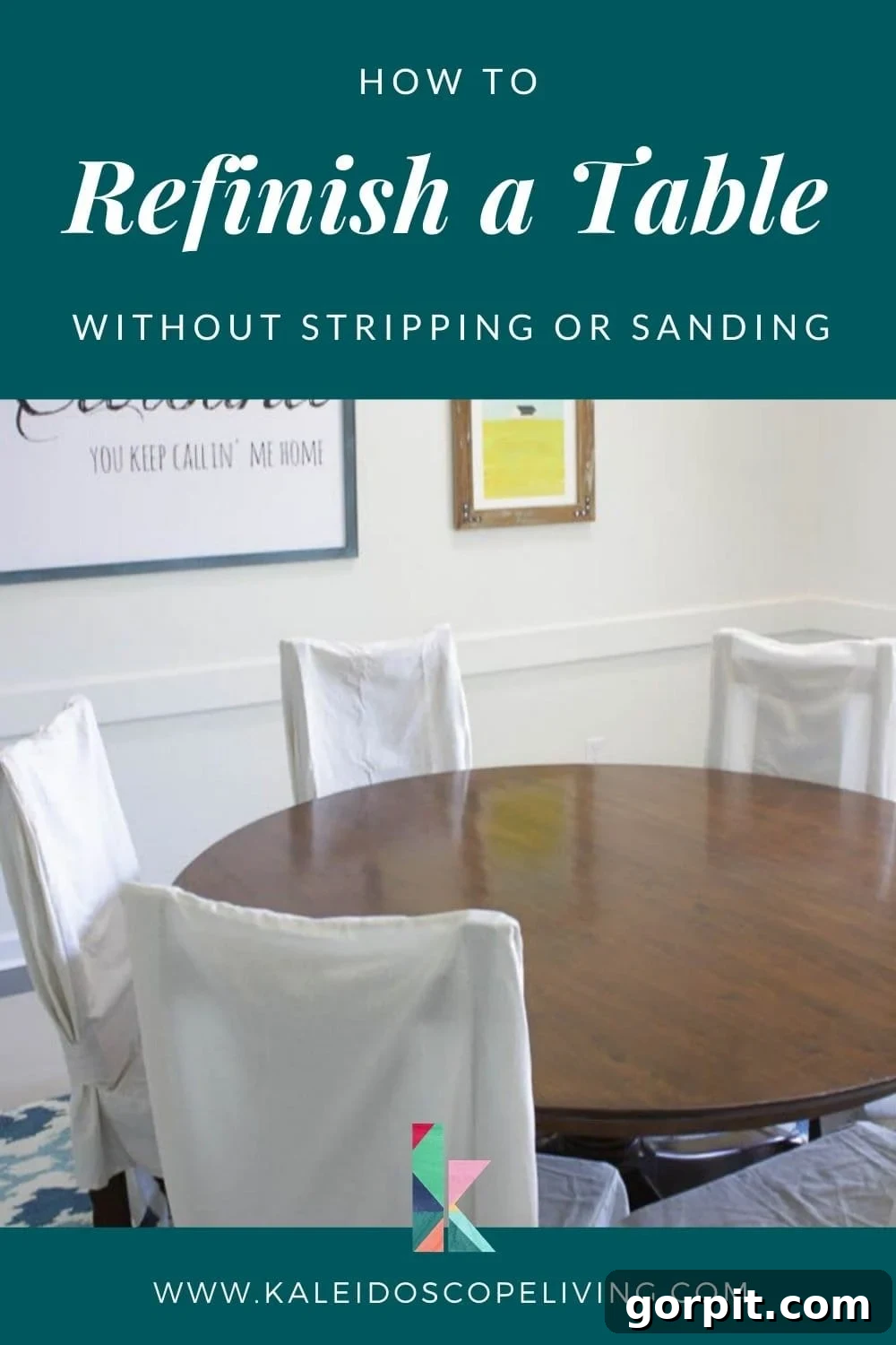 Learn how to refinish a table without sanding or stripping. It is so easy and the results are stunning. It'll save you money in the long run too!