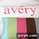 Easy DIY Curtains 12 Striped Dish Towel PIllow