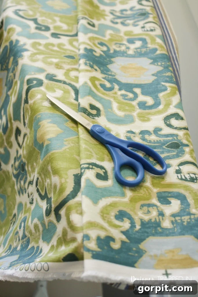 Easy DIY Curtains 3 Prepare and cut your fabric panels for custom DIY curtains. This step-by-step tutorial helps you measure and cut precisely for professional results.
