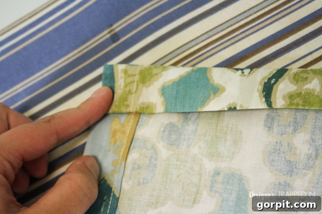 Easy DIY Curtains 8 Finishing the top and bottom hems for DIY curtains. Follow these steps for perfectly tailored custom curtain panels.