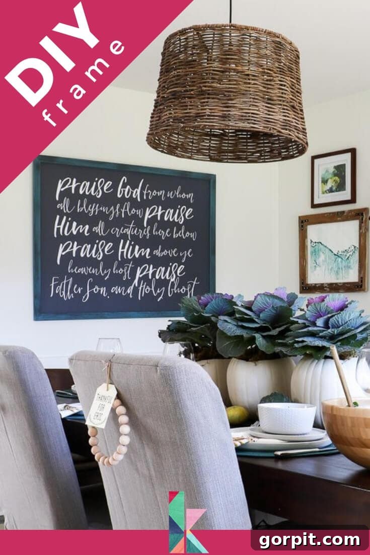 Easy DIY Picture Frame for Large Art - No Tools Needed