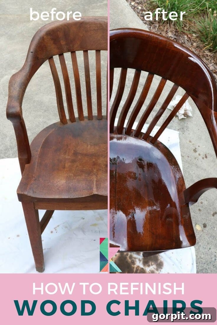 Revitalize Your Wood Chairs Effortlessly 2 How to refinish wood chairs without sanding or stripping, showing a beautifully restored antique chair