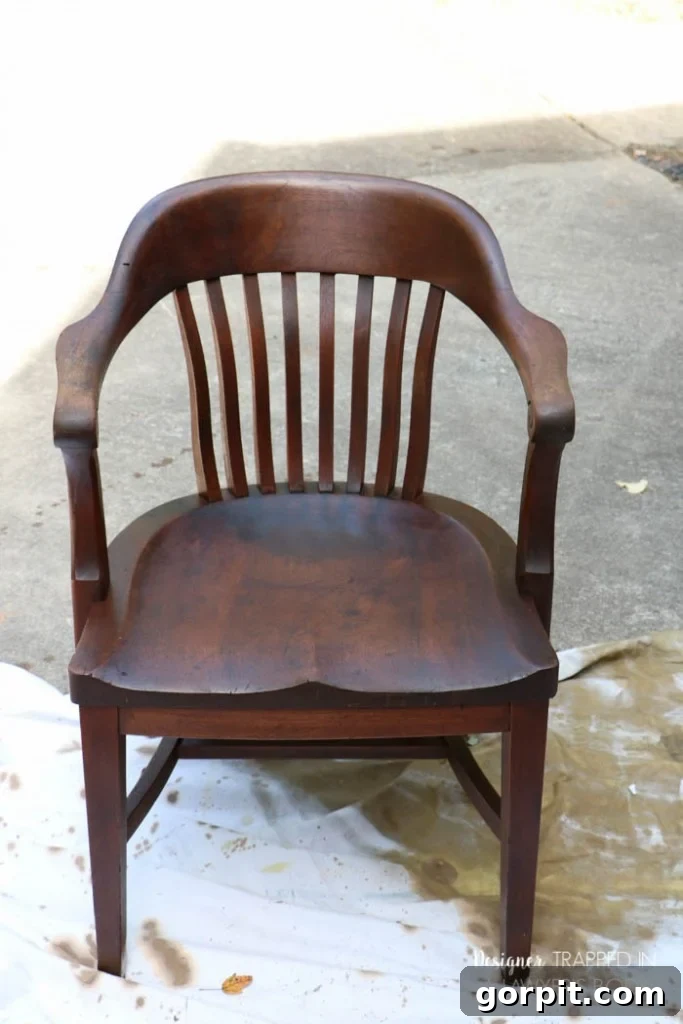 Revitalize Your Wood Chairs Effortlessly 15 After photo of Chair #1 showing a beautifully refinished seat
