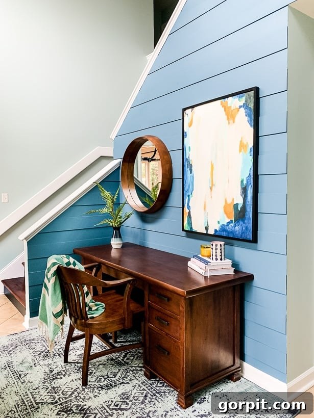 Revitalize Your Wood Chairs Effortlessly 24 Refinished antique wood chair complementing an antique desk in a foyer