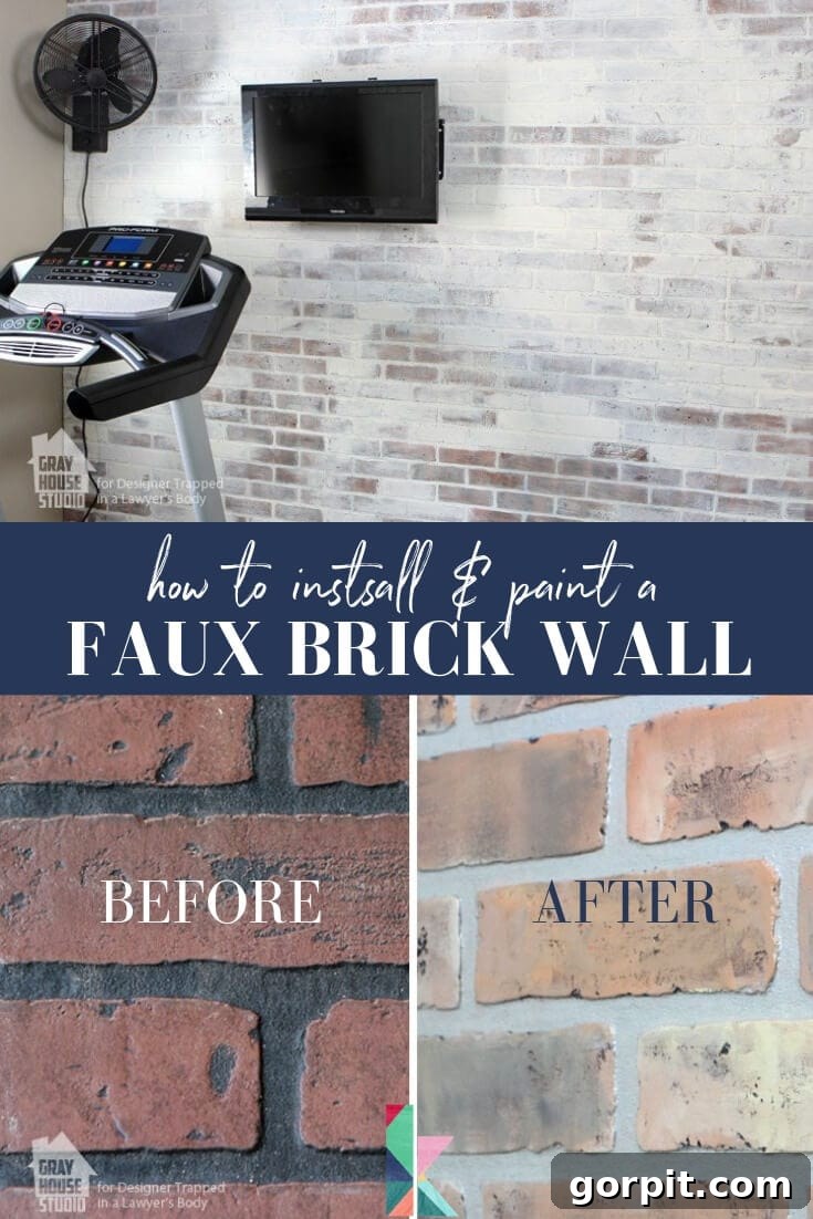 Stunning DIY Faux Brick Wall Transformation