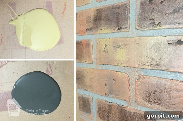 Applying Midtone Colors to Faux Brick Panels
