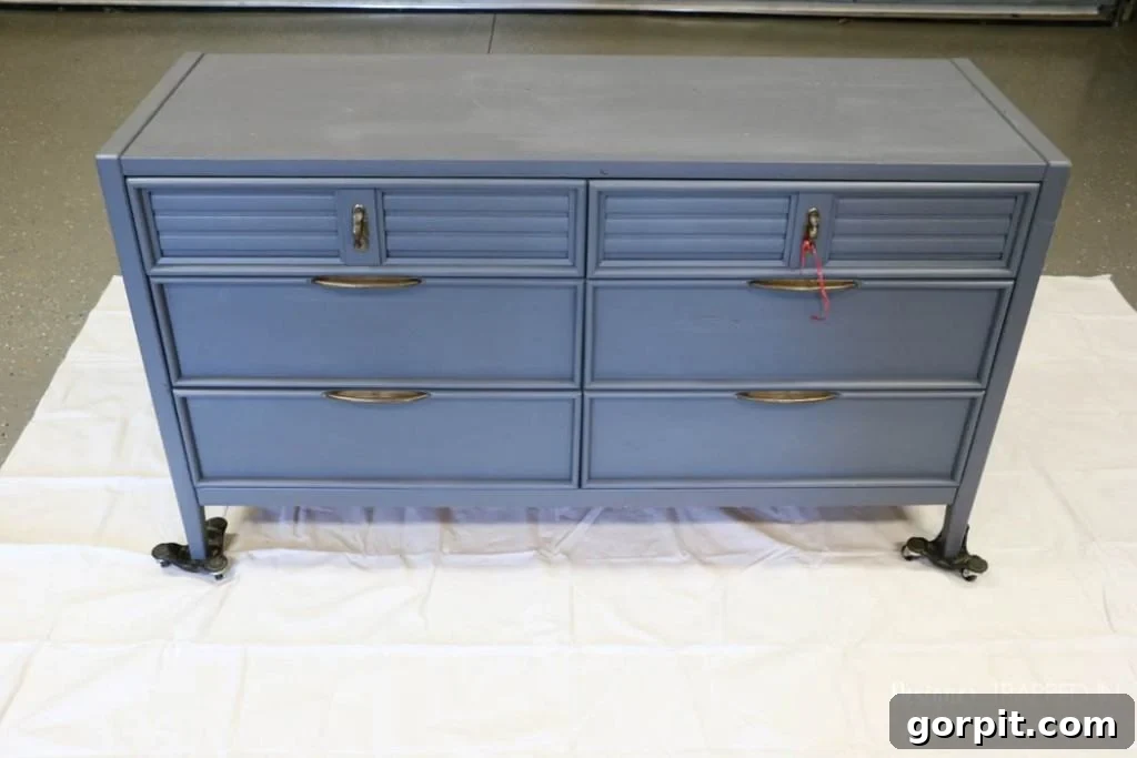 painted dresser before