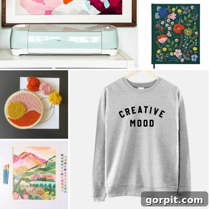 collage image of gifts ideas for crafters, diyers and makers